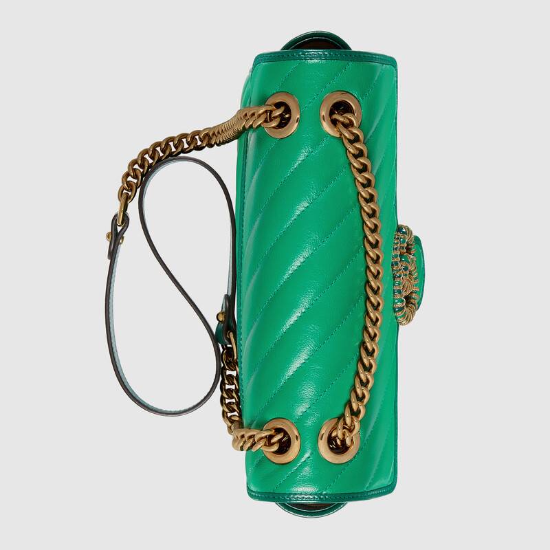 Gucci GG Marmont Small Matelasse Shoulder Bag 443497 Green